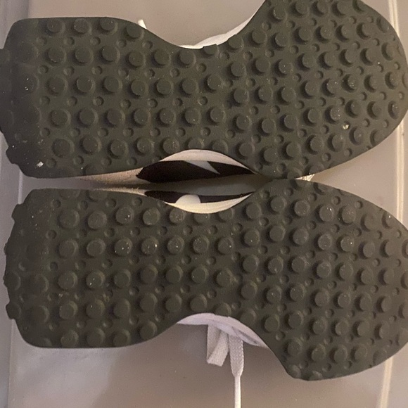 New Balance Kids White and Gray Athletic Sneakers - Picture 3 of 4